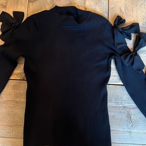 INC black sweater with bow details M